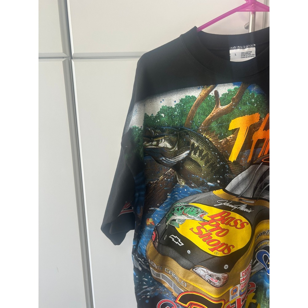 Vintage Chase Authentics Dale Earnhardt Bass Pro Shops T-Shirt Aop Mens L Usa View 2